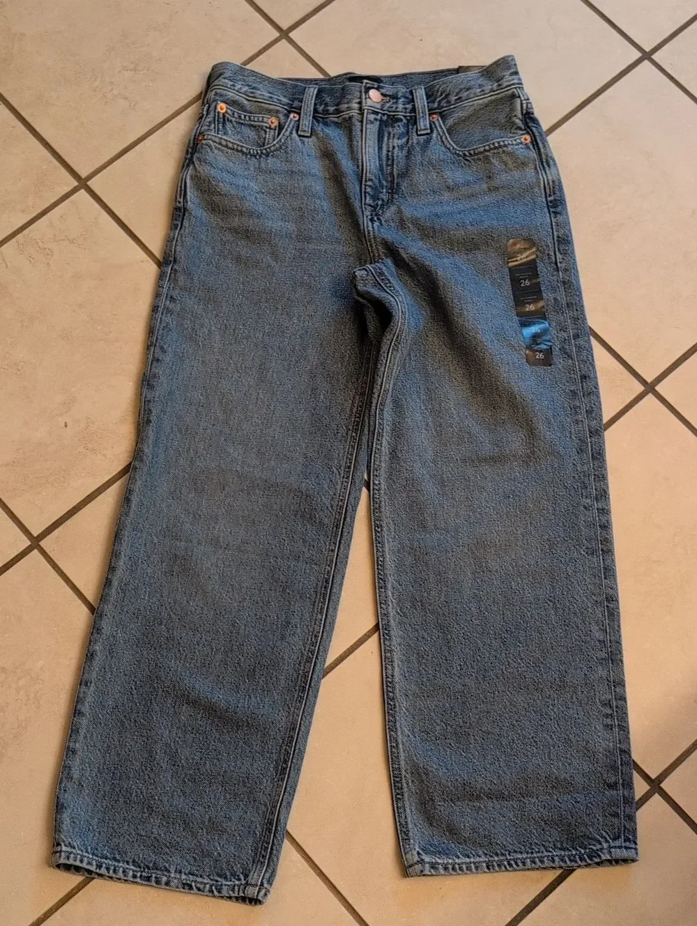 NWT J. Crew 90s Vintage Baggy Jeans Blue Size 26